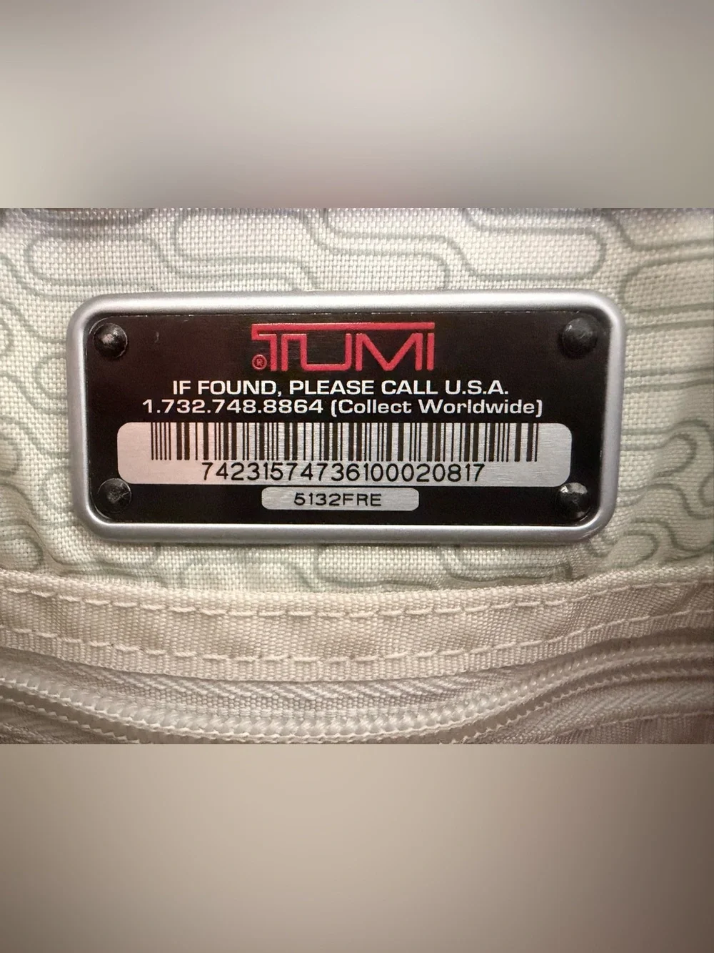 Red Tumi Ballistic Nylon Crossbody Messenger Bag